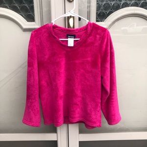 Hot-Pink Plush Loungewear/Sleep Shirt (Small/5-6)